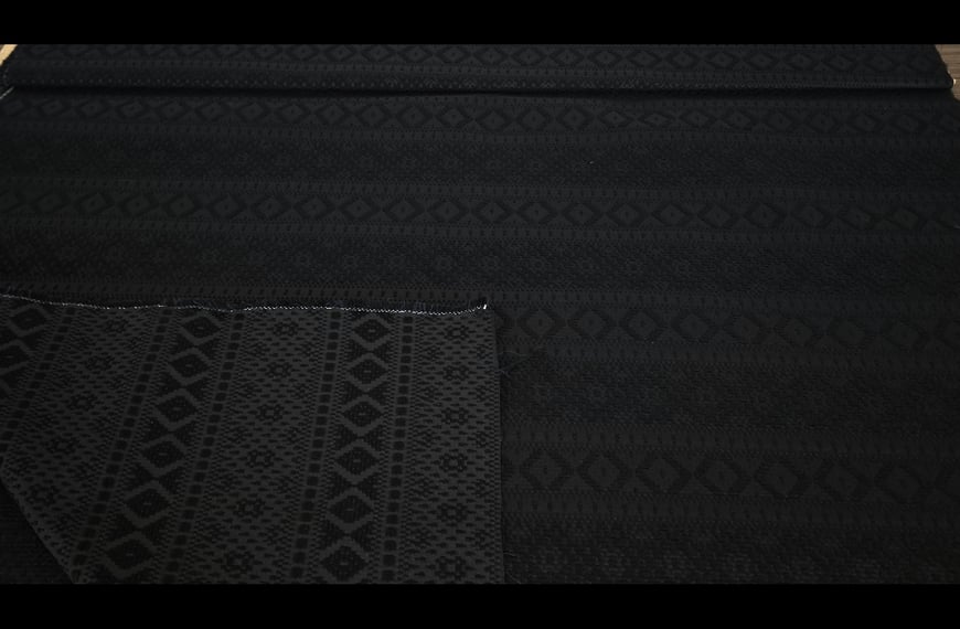 Brocade Pique with Embossed Stripes & Rhombuses Polyester Viscose Multi-Colored - 150cm