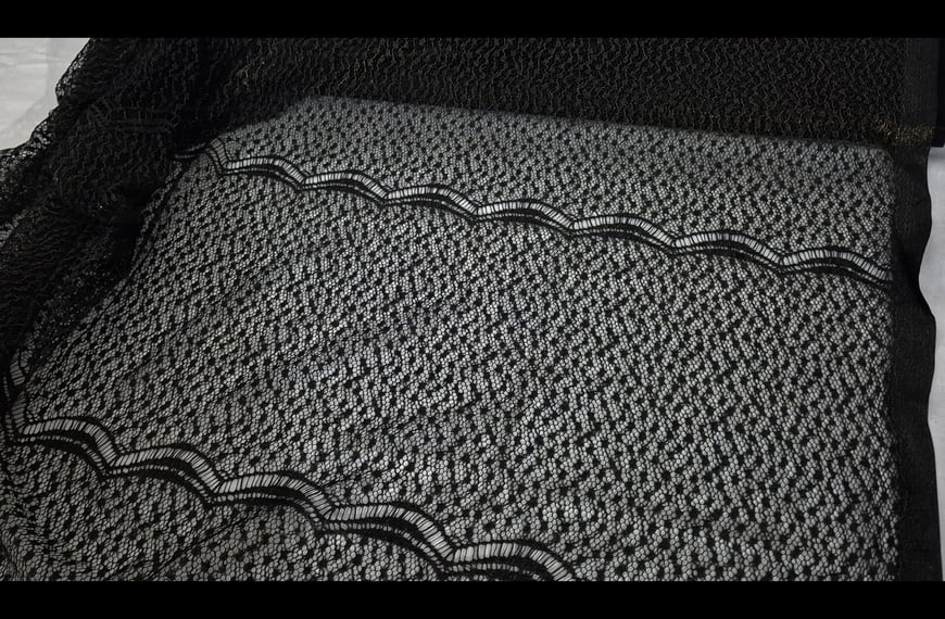 Lace Metallic with Border Polyester Single-Colored - 150cm