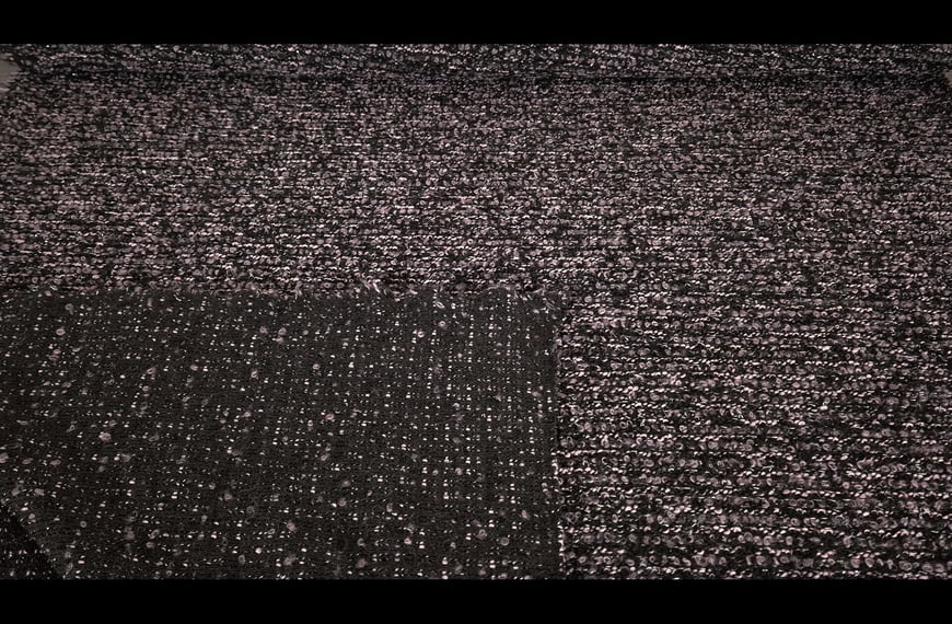 Boucle with Golden Threads Polyester Multi-Colored - 150cm