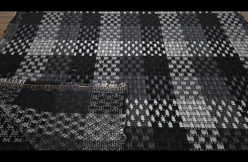 Boucle with Big Checkers Wool Multi-Colored - 150cm