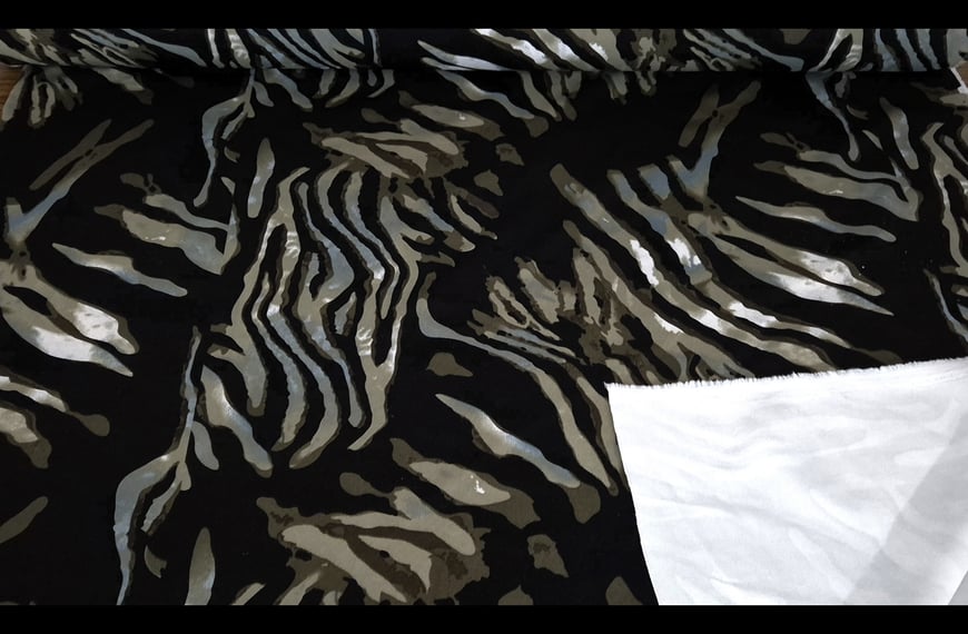 Jersey Scuba like Zebra Heavy Polyester Elast Multi-Colored - 150cm