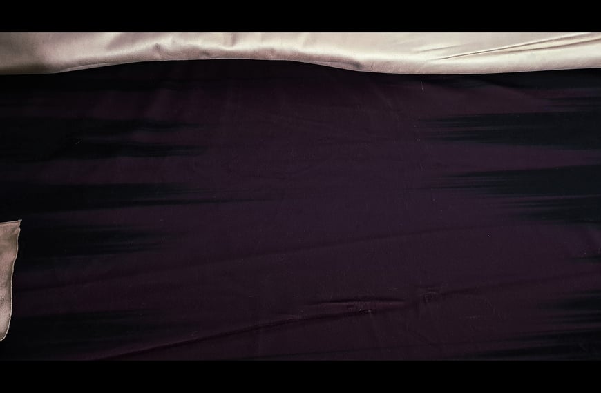 Suet with Wine Arrow-Like Lines & Fur Polyester Multi-Colored - 150cm