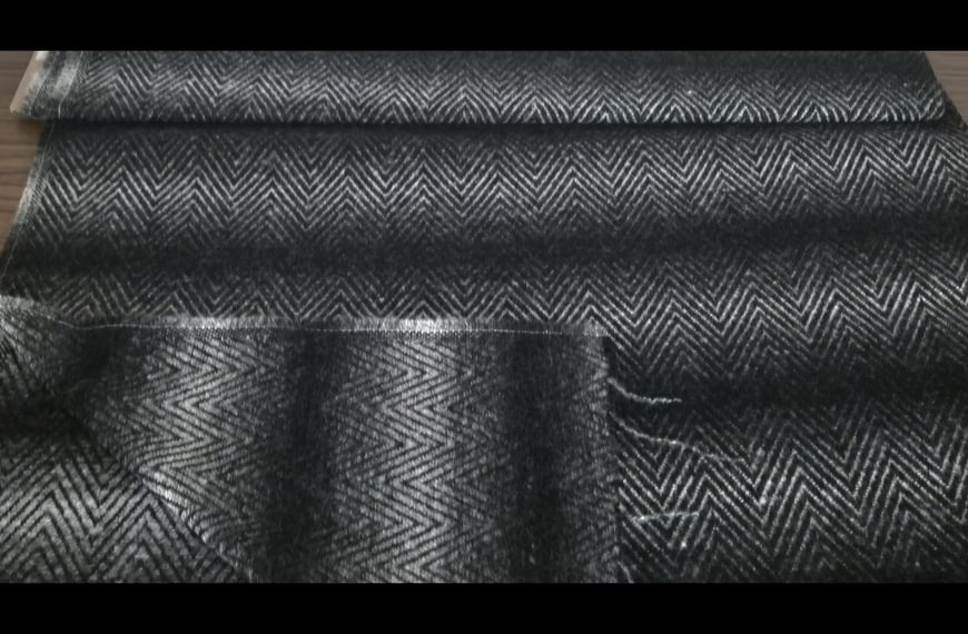 Boucle with Herringbone Pattern Wool Multi-Colored - 150cm