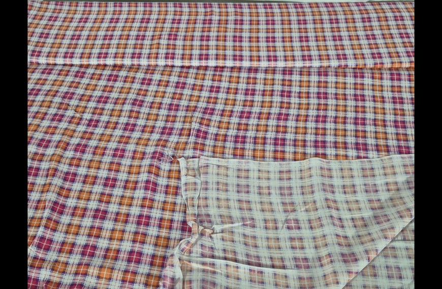 Like Viscose with Checkers Acetat Multi-Colored - 140cm