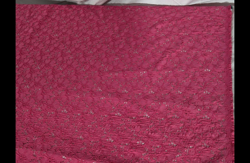 Lace with Flowers Polyester Single-Colored - 150cm