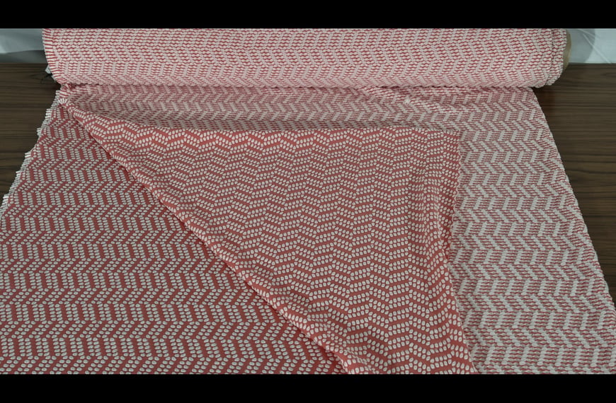 Jersey with Zig-Zag Polyester Elast Multi-Colored - 150cm