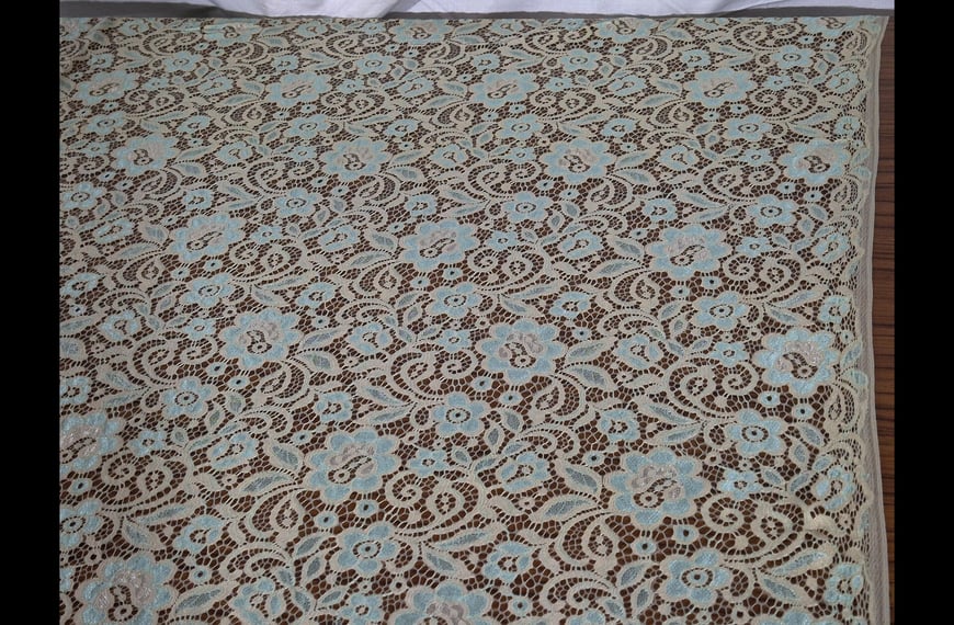 Lace with Flowers Polyester Cotton Single-Colored - 150cm
