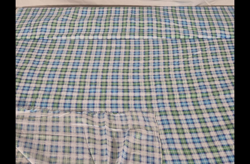 Like Viscose with Checkers Cotton Polyester Multi-Colored - 140cm