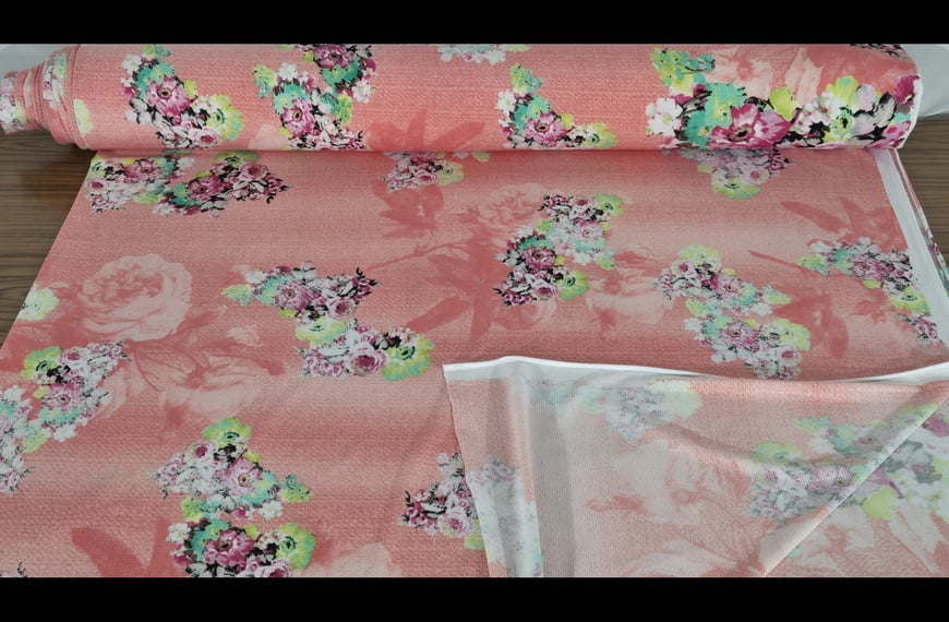Jersey with Flowers & Bouquets Polyester Elast Multi-Colored - 150cm