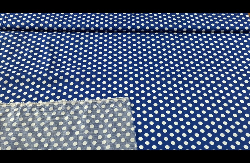 White Poplin with Medium Polka Dots Cotton Multi-Colored - 150cm