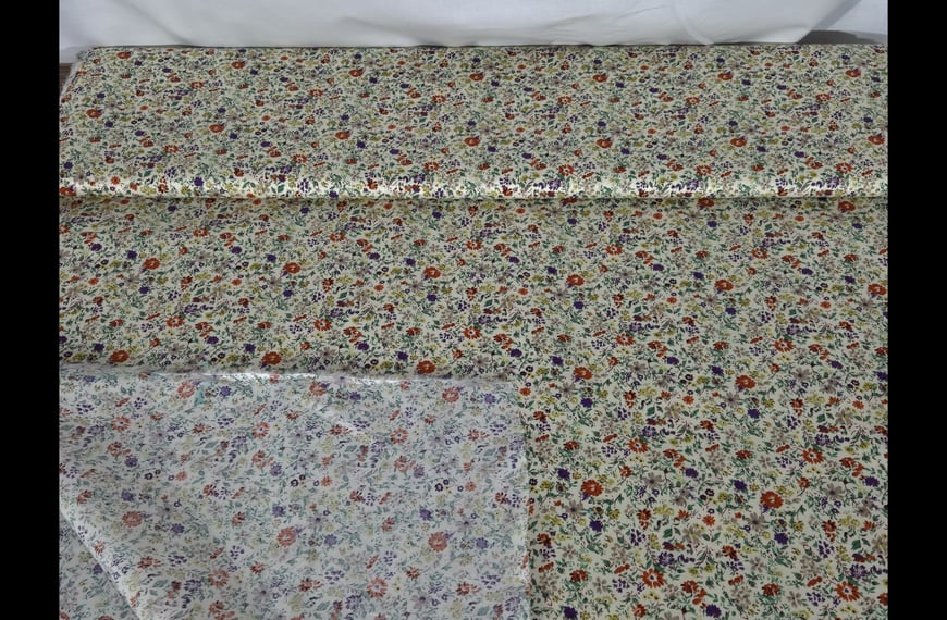 Poplin with Branch Cotton Multi-Colored - 150cm