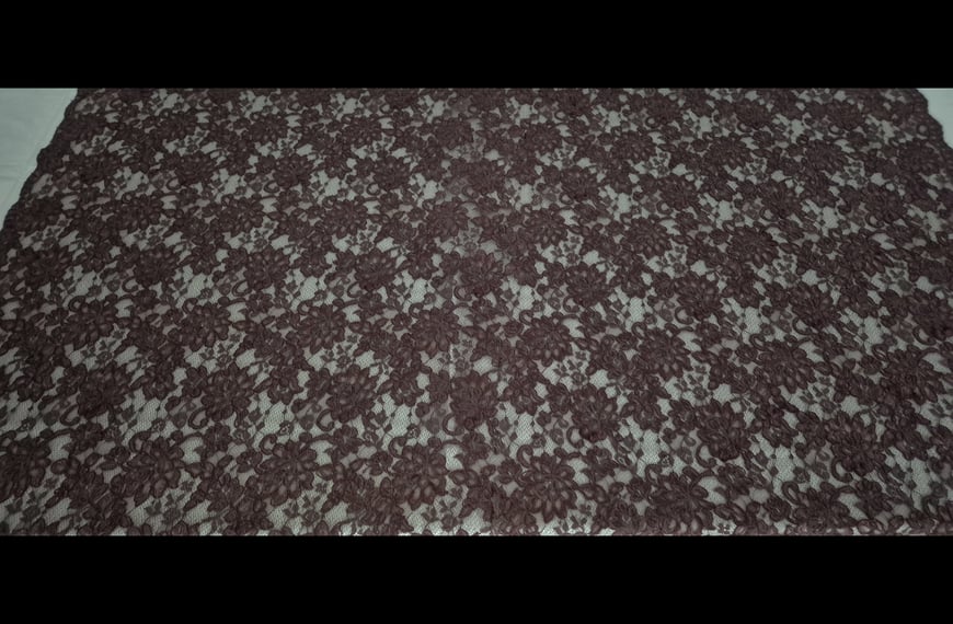 Lace like Bouquets with Cord & Finish Cotton Polyester Single-Colored - 140cm