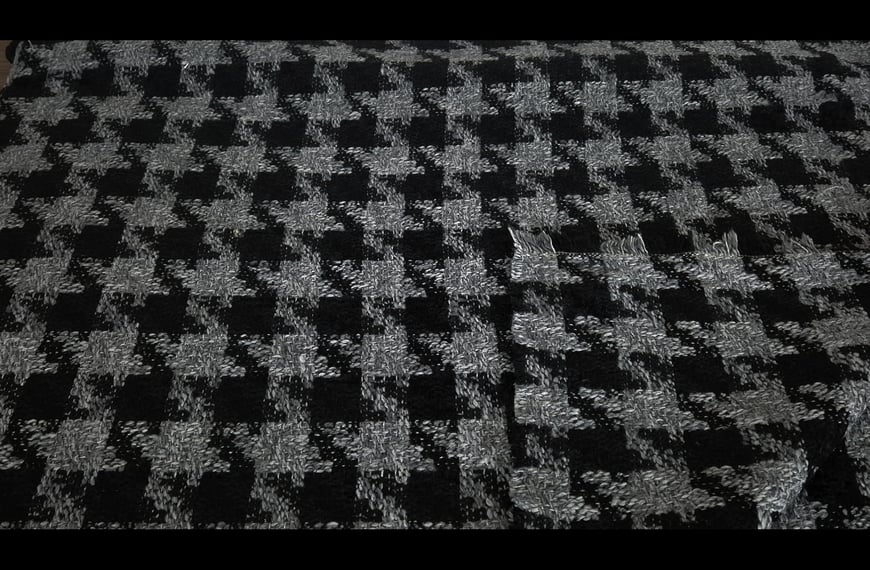 Knit with Pie De Poule Polyester Multi-Colored - 150cm