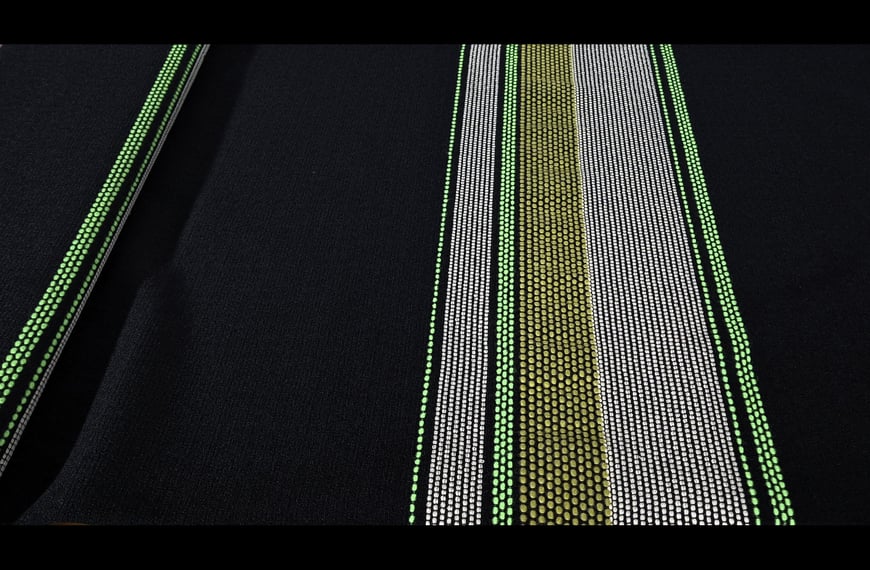 Brocade with Colorful Stripes Polyester Cotton Elast Multi-Colored - 130cm