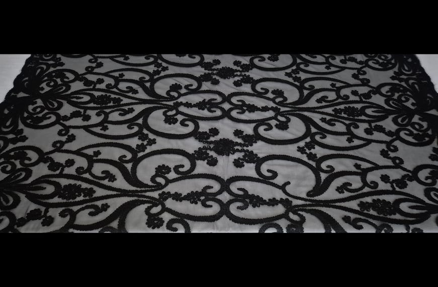 Lace with Shells Polyester Single-Colored - 130cm