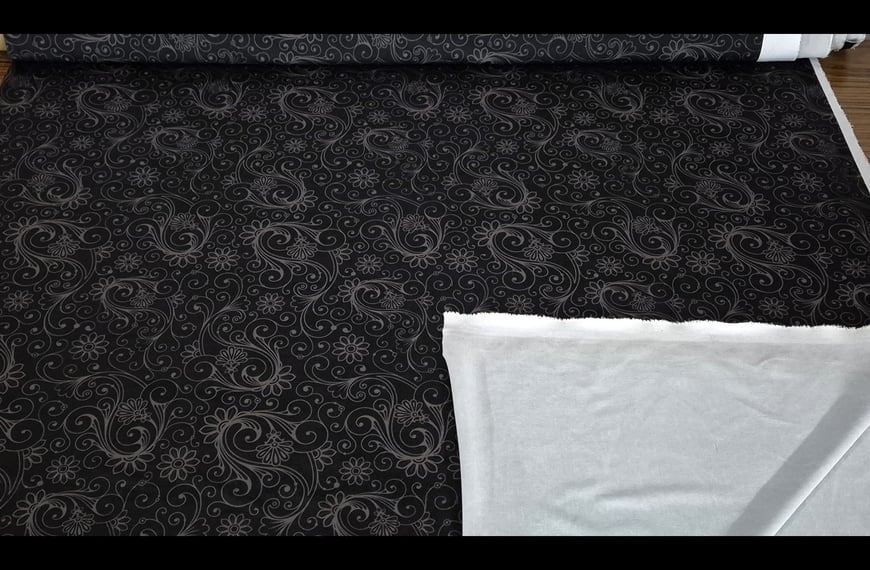 Jersey with Paislies Polyester Elast Multi-Colored - 150cm