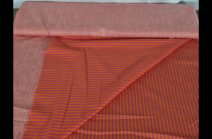 Poplin with Medium Stripes Cotton Multi-Colored - 150cm