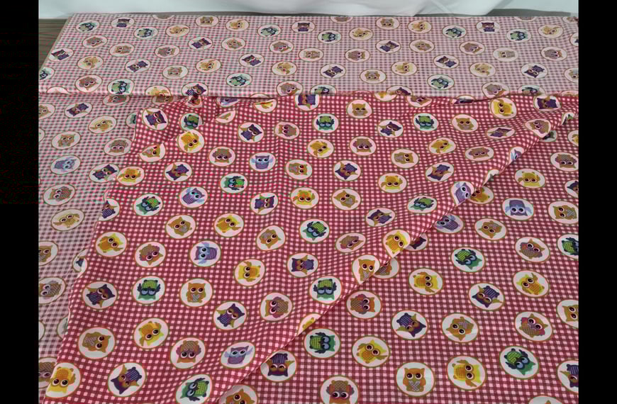 Poplin with Owls Cotton Multi-Colored - 150cm