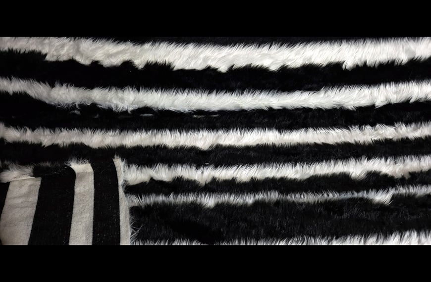 Fur Racoon with Stripes Polyester Multi-Colored - 150cm
