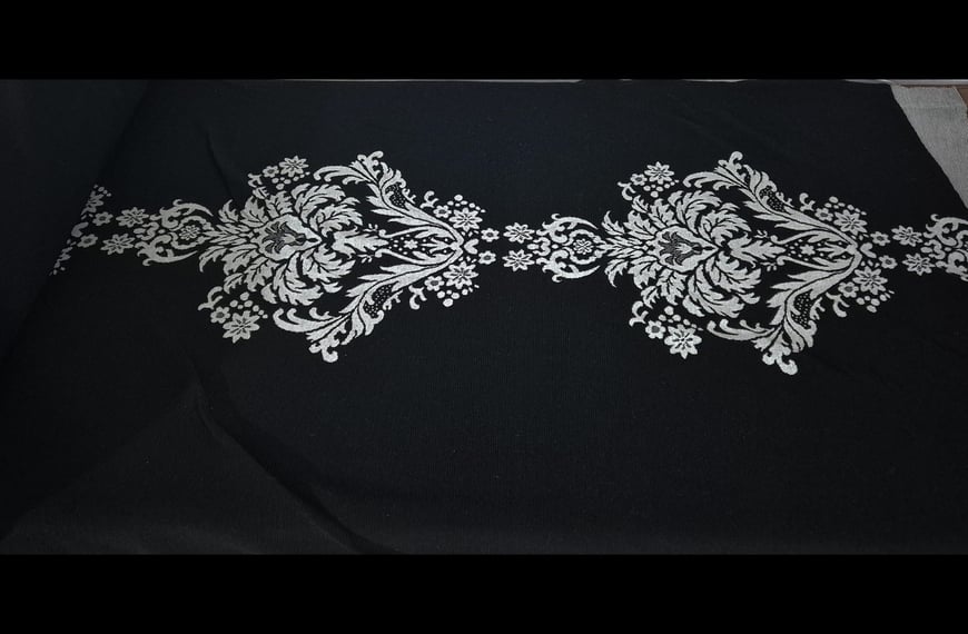 Gros Fabric with Flowers Polyester Elast Multi-Colored - 150cm