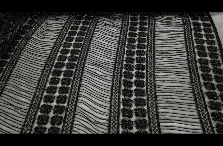 Lace with Circles & Finish Polyester Cotton Single-Colored - 150cm