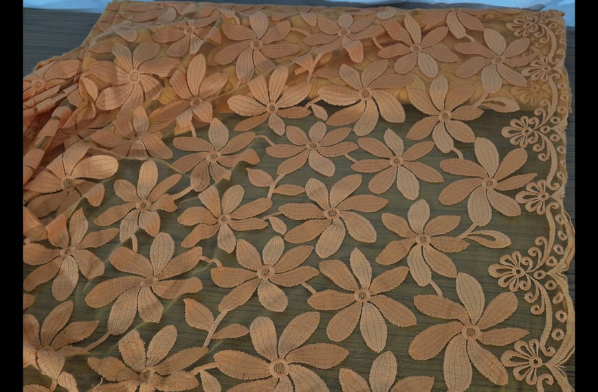 Lace with Daisies Polyester Single-Colored - 150cm