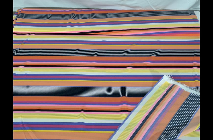 Moroccan with Stripes Polyester Multi-Colored - 150cm