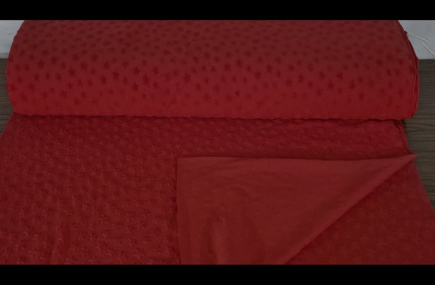 Mako Jersey Jacquard with Stars Cotton Polyester Single-Colored - 150cm