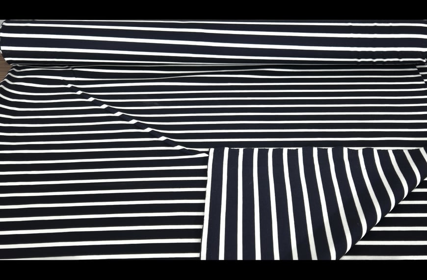 Scuba with Stripes Viscose Polyester Elast Multi-Colored - 150cm