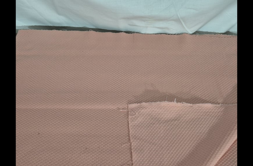 Jacquard Pique Polyester Cotton Elastic Single-Colored - 140cm