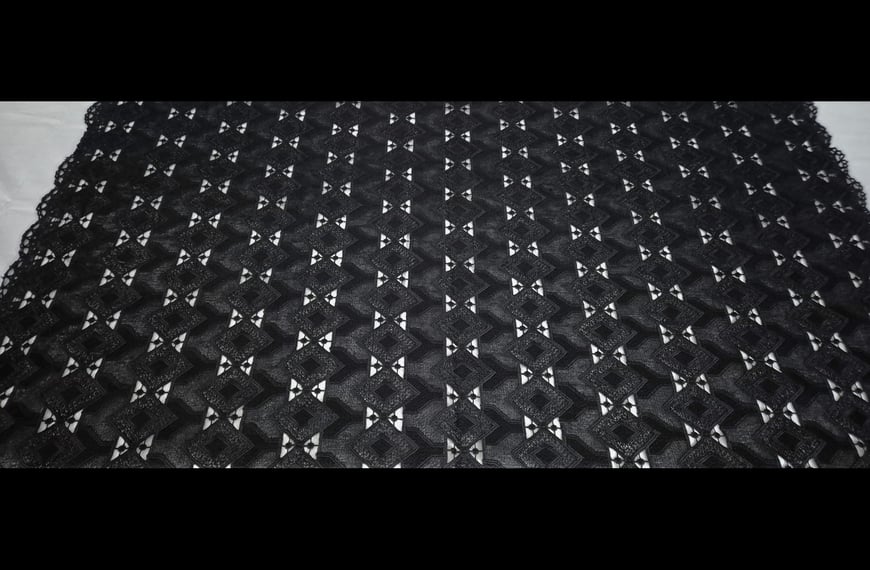 Lace Guipure Rhombuses Polyester Single-Colored - 120cm