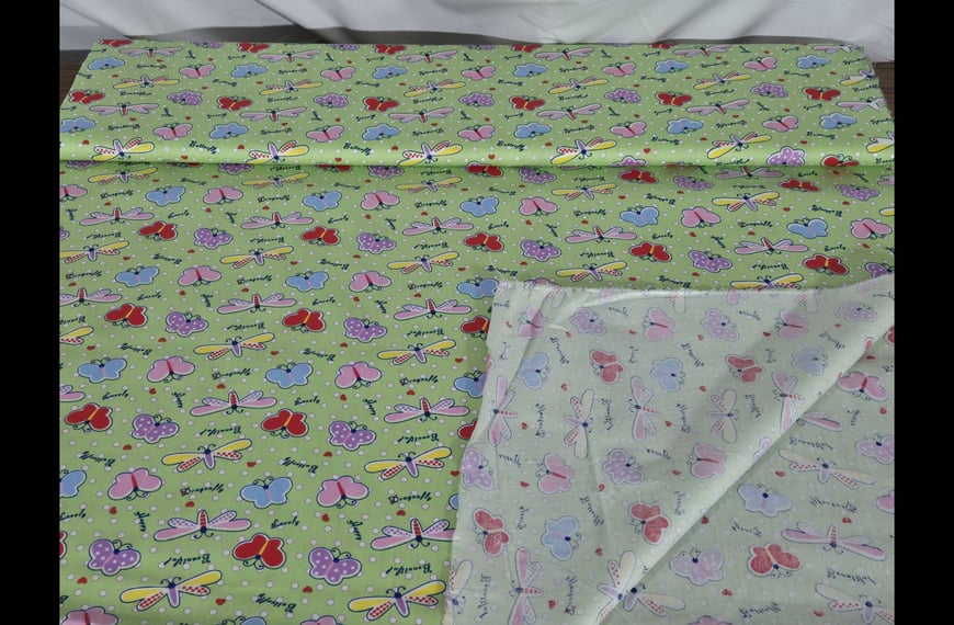 Poplin with Butterfies & Mosquitos Cotton Multi-Colored - 150cm