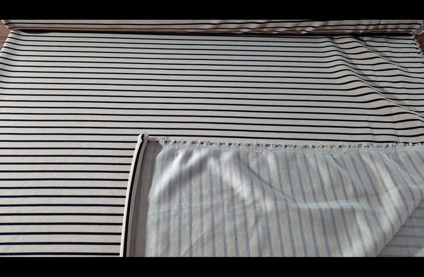 Jersey Thick with Black Stripe Polyester Elast Multi-Colored - 150cm