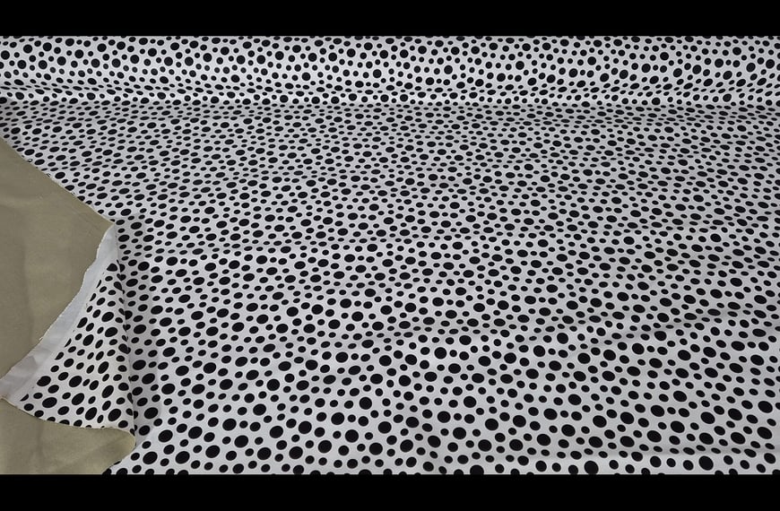 Vinyl Polka Dots Viscose Polyester Multi-Colored - 150cm