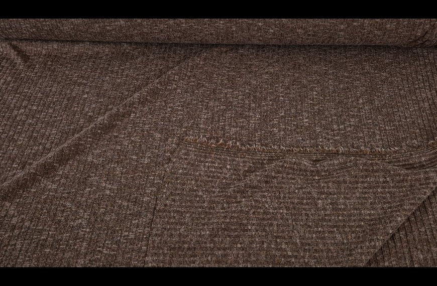 Knitted with Embossed Stripes Cotton Single-Colored - 150cm