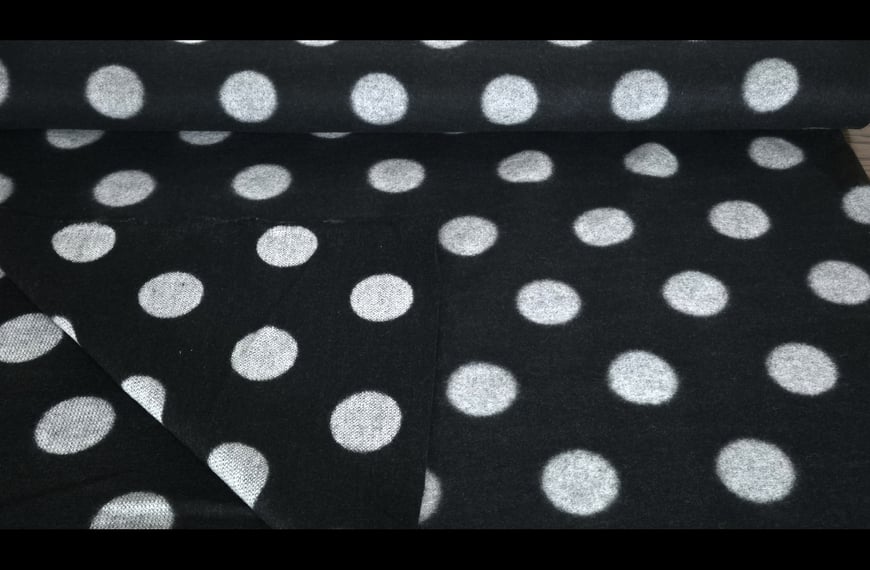 Mohair with Medium Polka Dots Wool Viscose Polyester Multi-Colored 150cm Width - 150cm