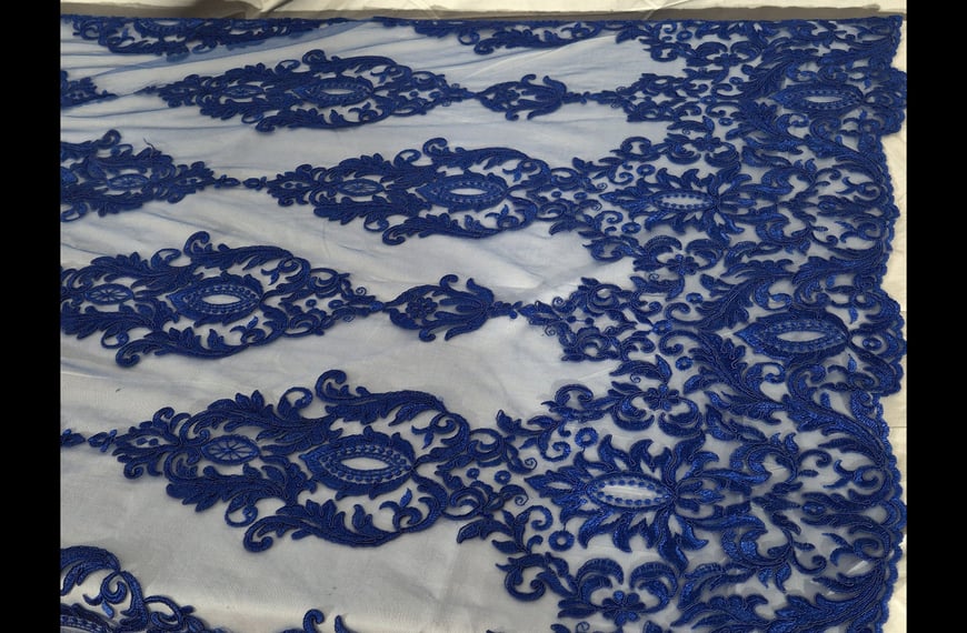 Lace Corded with Ecclesiastical Design Polyester Single-Colored - 150cm