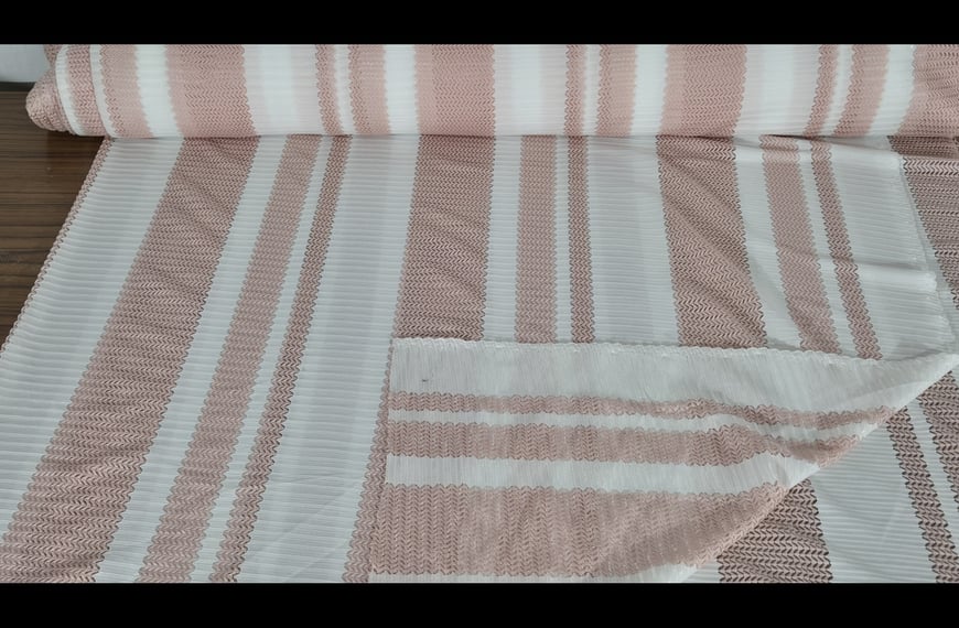 Jersey Pleated with Stripes Polyester Multi-Colored - 150cm