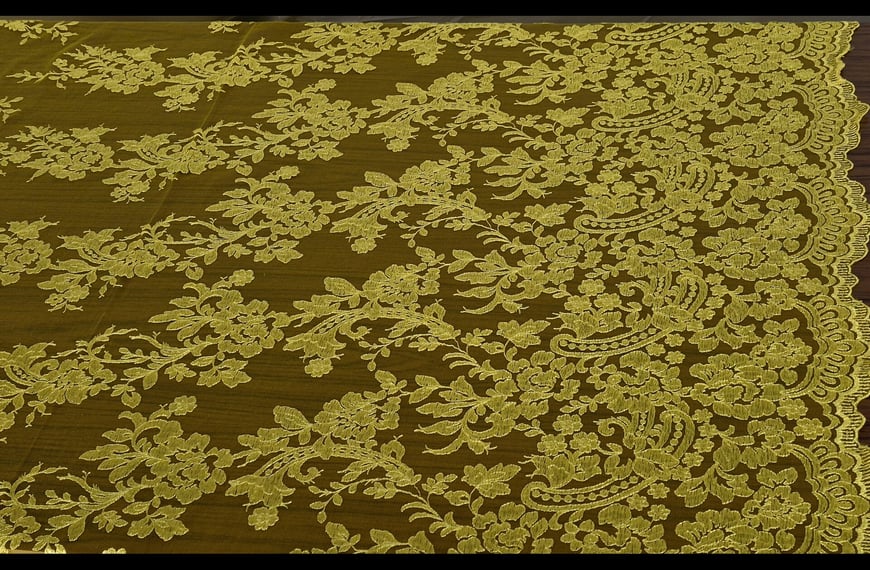 Mesh Tulle with 3D Polka Dots Polyester Single-Colored - 130cm