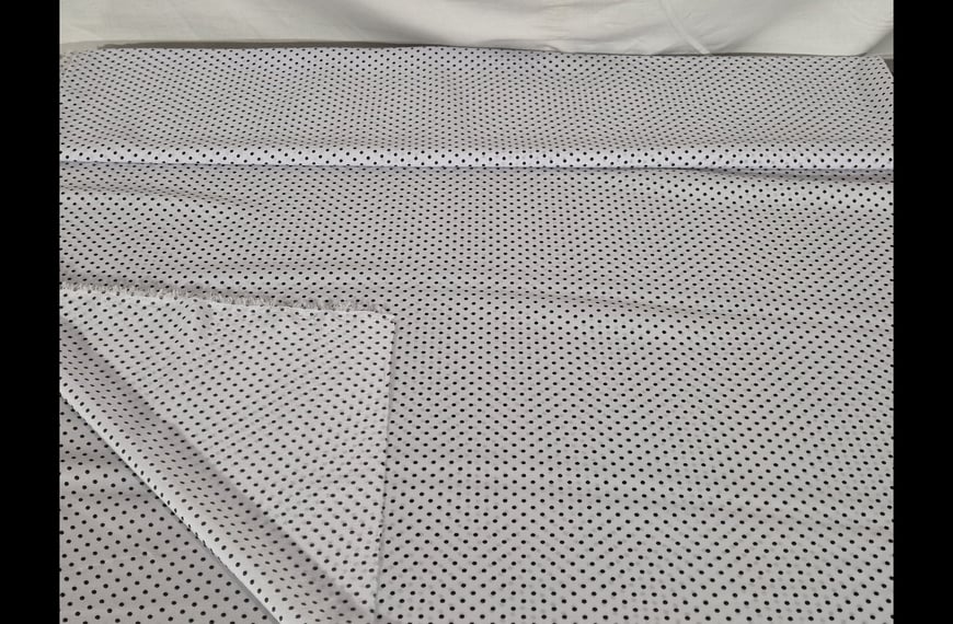 Moroccan with Small Black Polka Dots Polyester Multi-Colored - 150cm