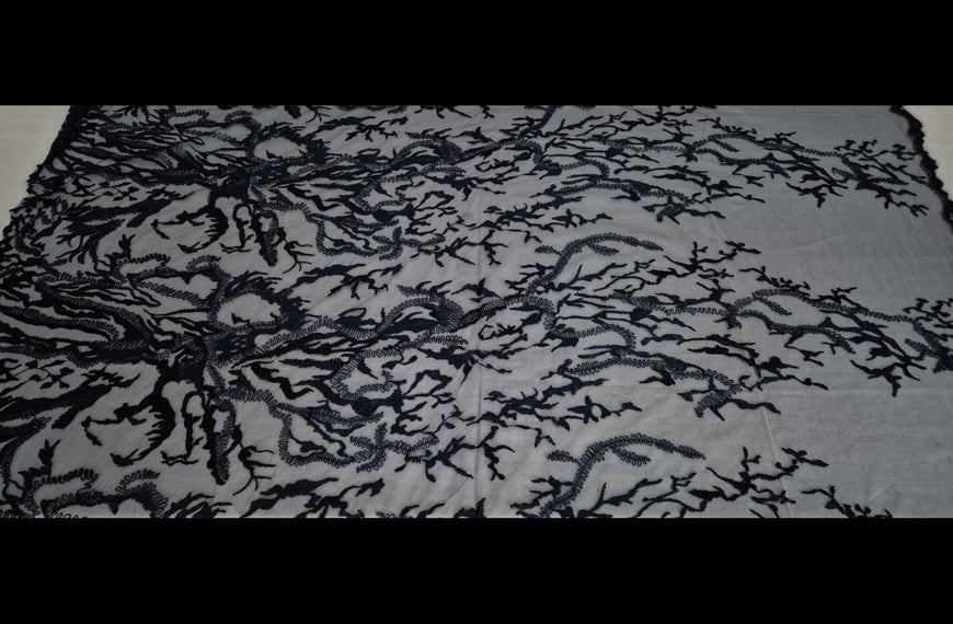 Lace with Designs like Branches Polyester Single-Colored - 130cm