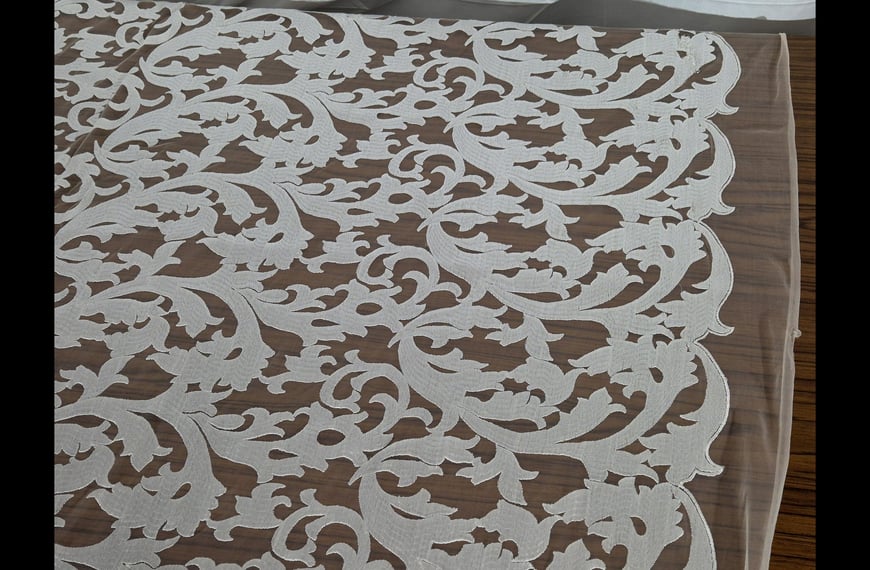 Lace with Ecclesiastical Design Polyester Single-Colored - 150cm