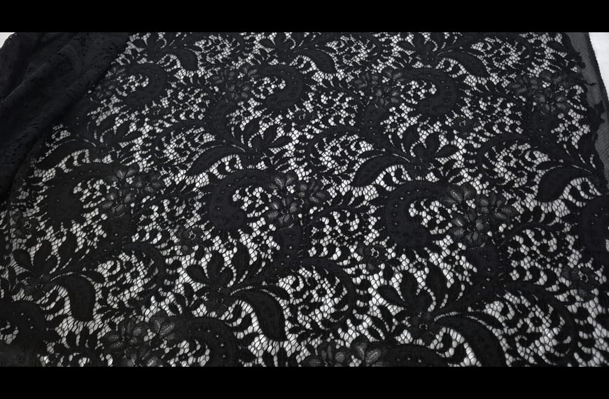 Lace with Paisley Polyester Cotton Single-Colored - 150cm