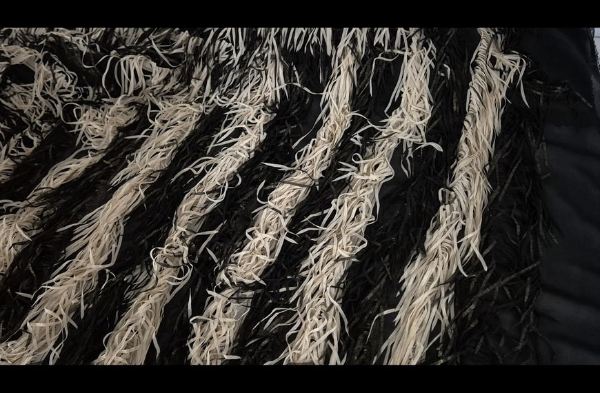 Muslin with Foil Fringes Polyester Multi-Colored - 150cm