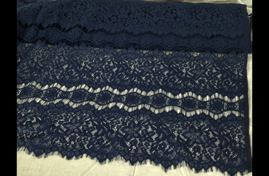 Lace with Braid Polyester Single-Colored - 150cm