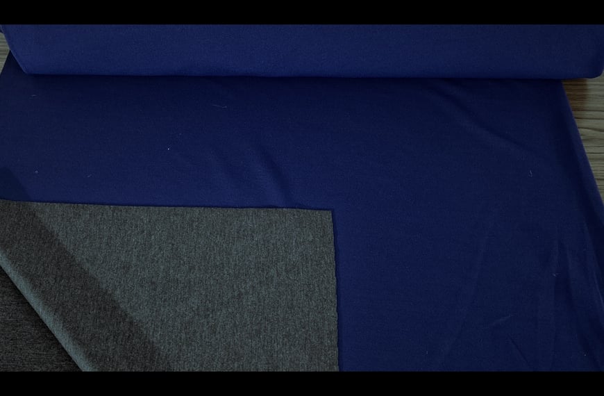 Crepe with Double-Side Punto Polyester Acetat Elast Single-Colored - 150cm