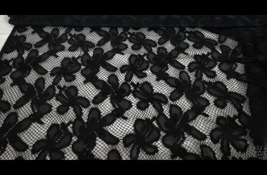 Lace with Daisies Polyester Single-Colored - 150cm