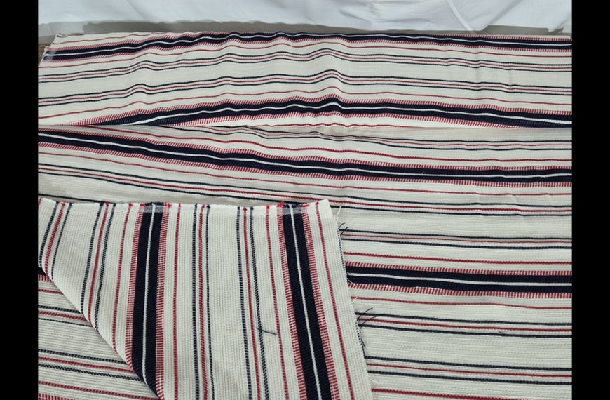 Jacquard with Stripes Cotton Polyester Multi-Colored - 150cm