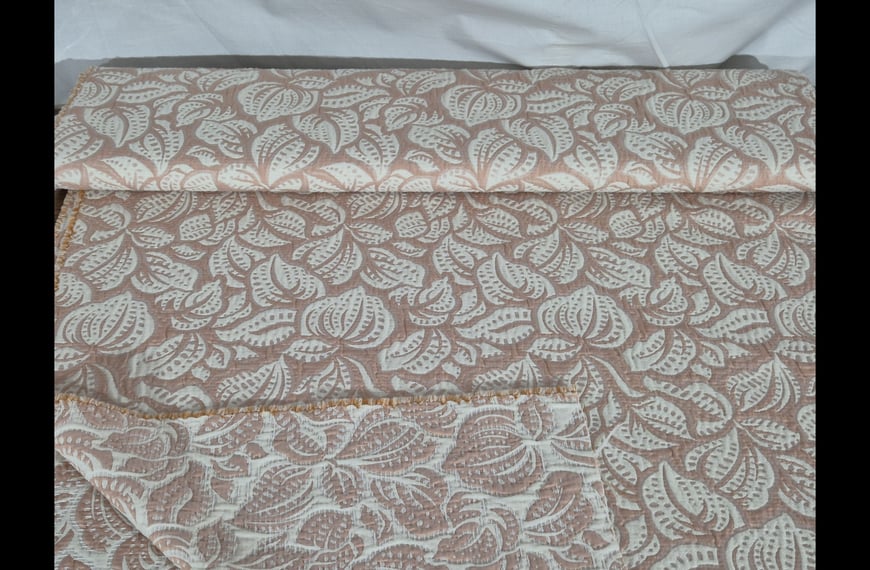 Brocade like Leaves Cotton Polyester Multi-Colored - 140cm
