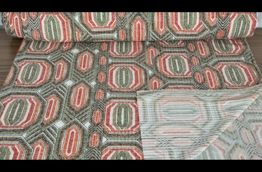 Knit with Pattern-like Hive Polyester Viscose Elast Multi-Colored - 150cm